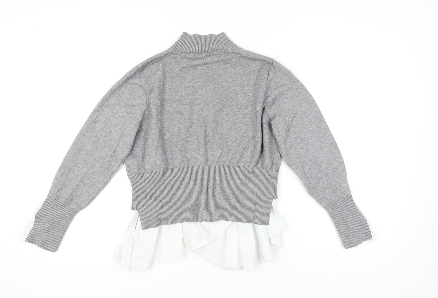Womens UK Size L New Look Grey Pullover Jumper