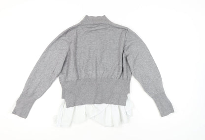 Womens UK Size L New Look Grey Pullover Jumper