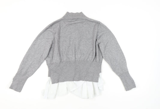 Womens UK Size L New Look Grey Pullover Jumper