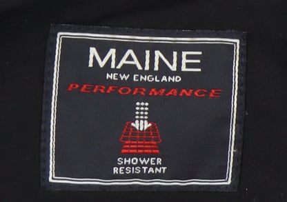 Mens UK Size L Maine New England Black Windbreaker Coat
