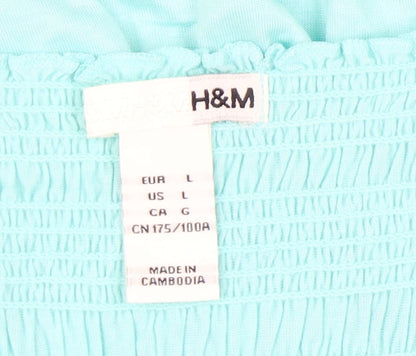H&M Women’s Blue Slip Dress Size 14 - Casual Summer Style