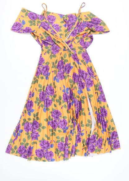 ASOS Women's Floral Dress, Multi, Size 8, Off Shoulder