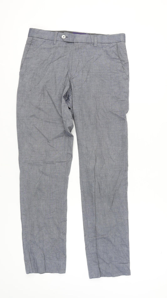 Next Men's Grey Chino Trousers, Size 30R, Casual
