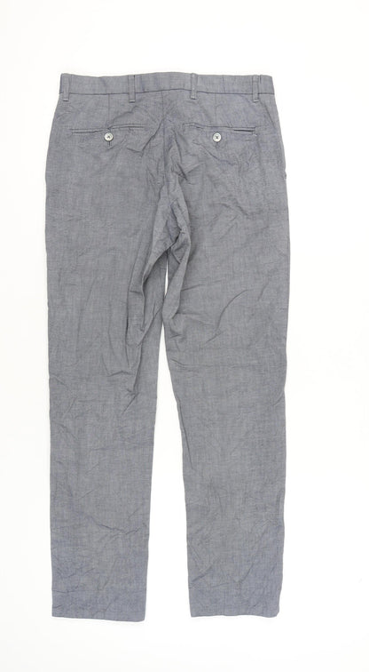 Next Men's Grey Chino Trousers, Size 30R, Casual