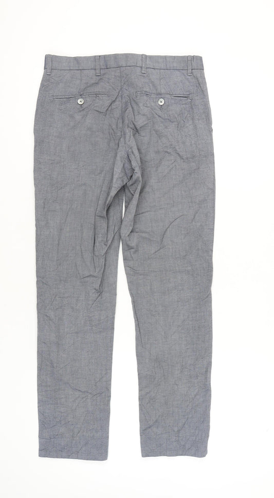 Next Men's Grey Chino Trousers, Size 30R, Casual