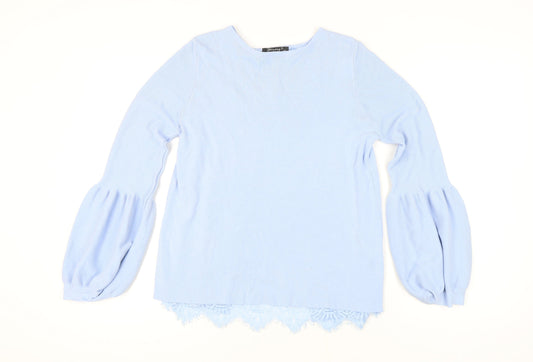 Finery Women's Blue Pullover Jumper L