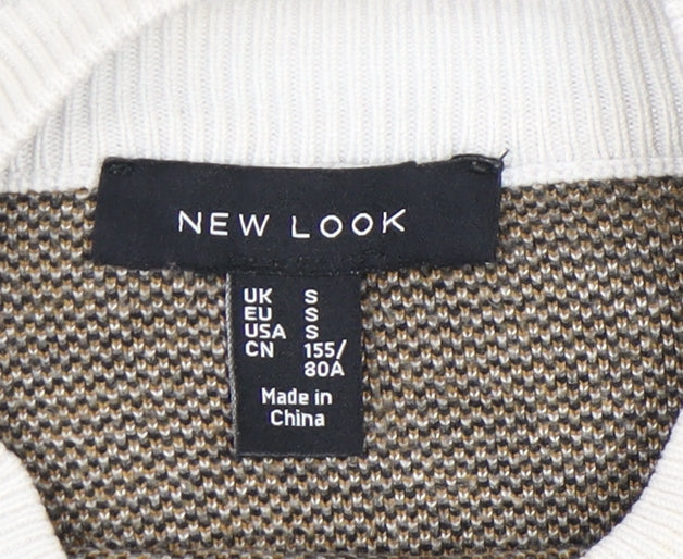 Womens UK Size S New Look White Pullover Jumper