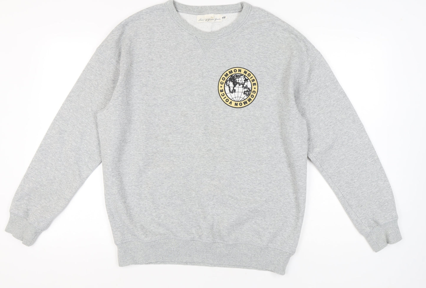Mens UK Size L H&M Grey Pullover Sweatshirt