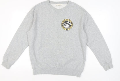 Mens UK Size L H&M Grey Pullover Sweatshirt