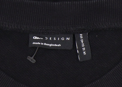 Womens UK Size 12 ASOS DESIGN Black Pullover Sweatshirt
