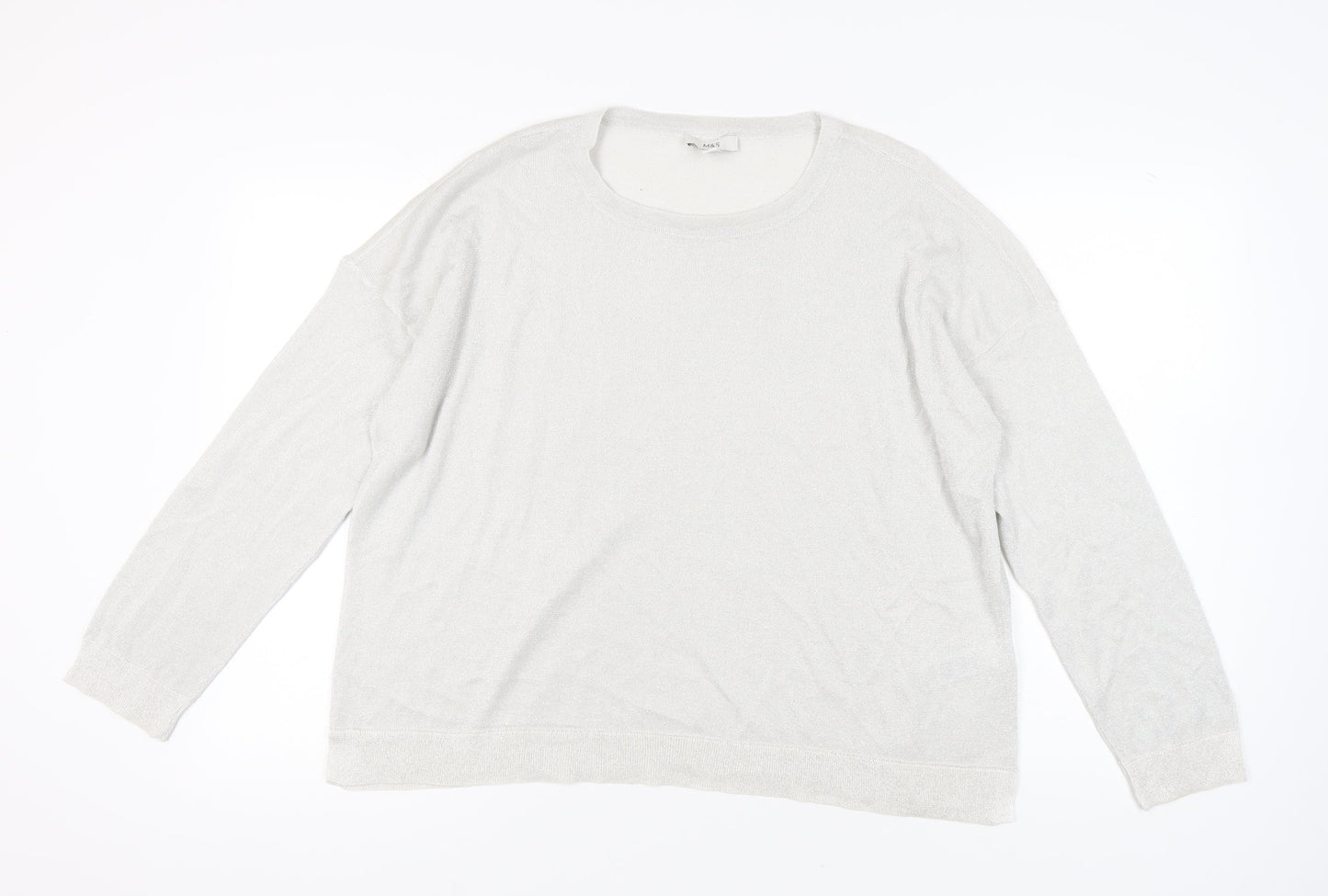 Womens UK Size XL Marks and Spencer Ivory Pullover Jumper