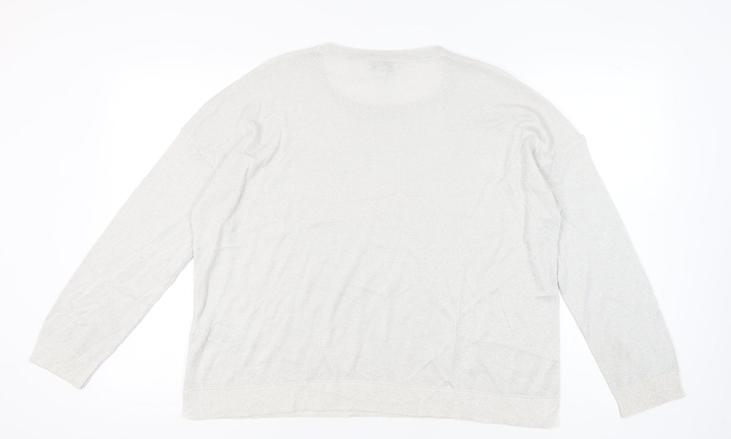 Womens UK Size XL Marks and Spencer Ivory Pullover Jumper