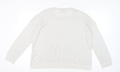 Womens UK Size XL Marks and Spencer Ivory Pullover Jumper