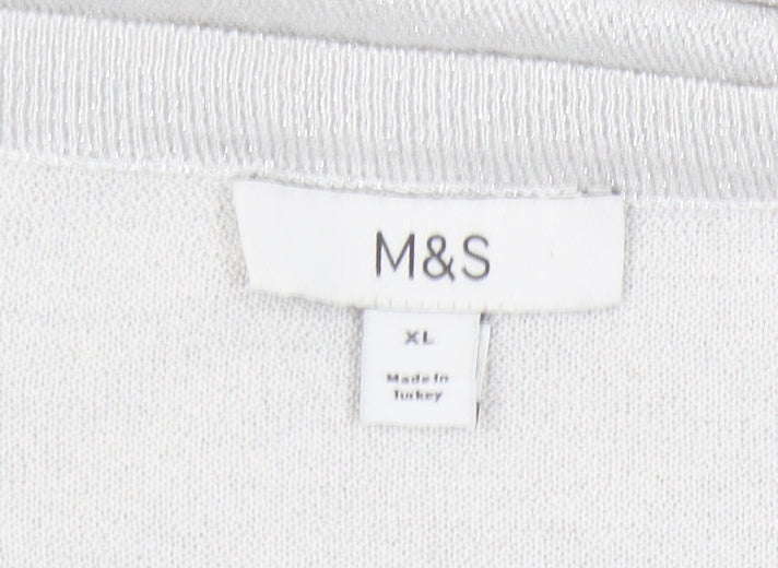 Womens UK Size XL Marks and Spencer Ivory Pullover Jumper