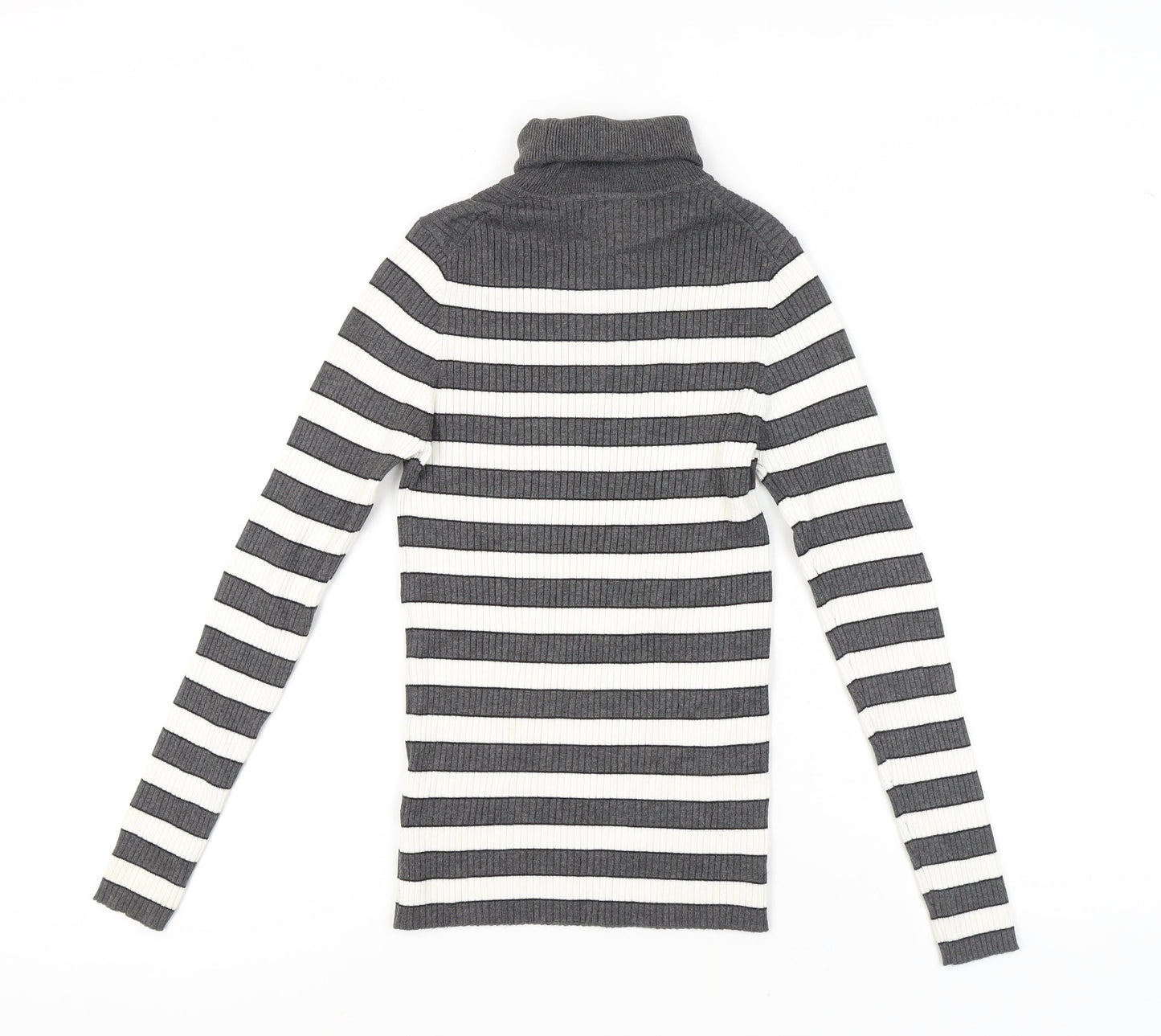 Primark Women's Stripe Roll Neck Jumper M