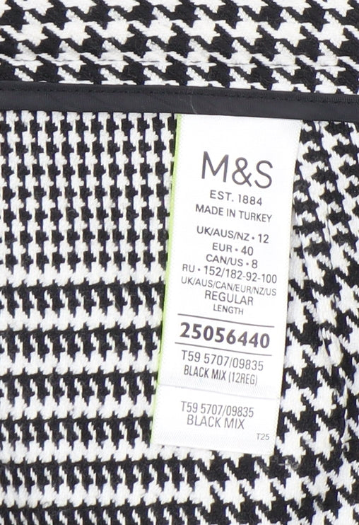 Womens UK Size 12 Marks and Spencer Regular Fit  Black Trousers