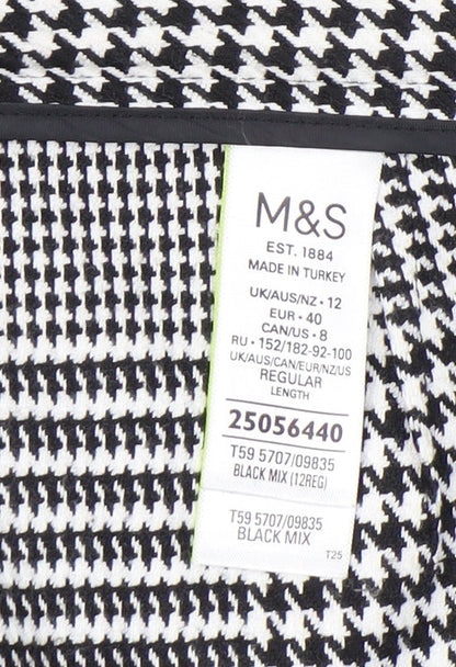 Womens UK Size 12 Marks and Spencer Regular Fit  Black Trousers