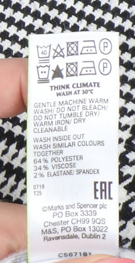 Womens UK Size 12 Marks and Spencer Regular Fit  Black Trousers