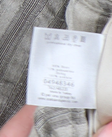 Marks and Spencer Women's Beige Striped Skirt, Size 14 Short