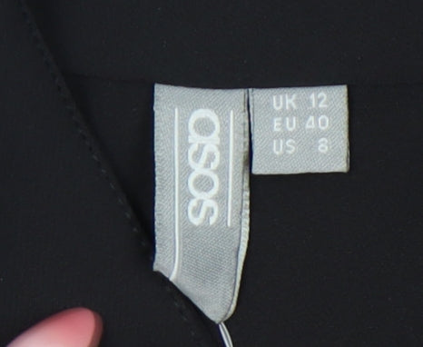 Womens UK Size 12 ASOS One-Piece Black Jumpsuit