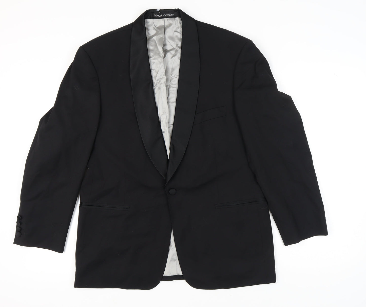 Mens UK Size 40 Marks and Spencer Regular Black Suit Jacket