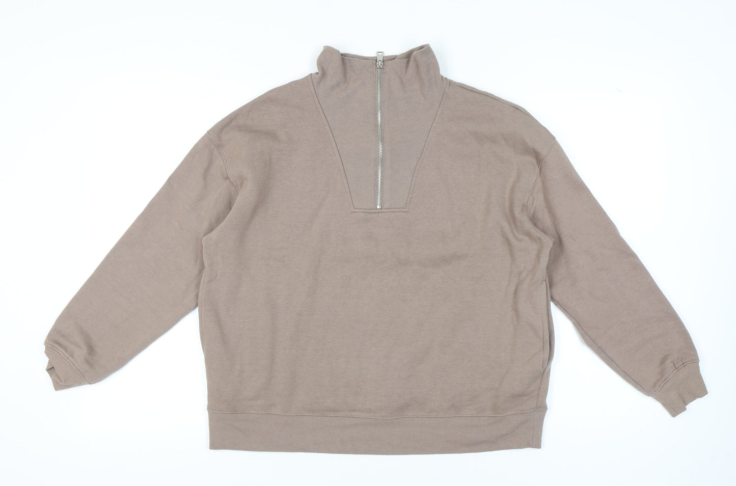 New Look Women's Brown Zip Sweatshirt Size M