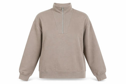 New Look Women's Brown Zip Sweatshirt Size M
