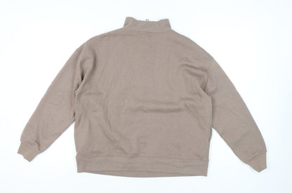 New Look Women's Brown Zip Sweatshirt Size M