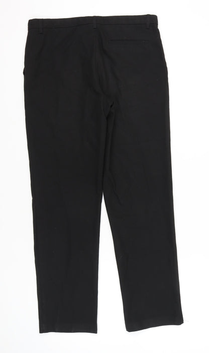 Marks and Spencer Boys Black Dress Pants 12 Years Regular Fit