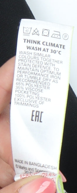 Marks and Spencer Boys Black Dress Pants 12 Years Regular Fit