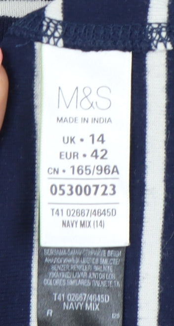 Womens UK Size 14 Marks and Spencer Blue  T-Shirt