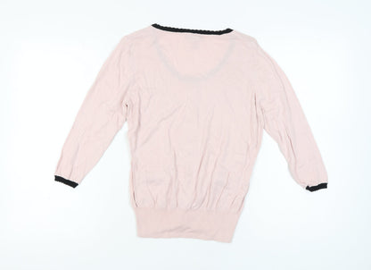 Womens UK Size 12 H&M Pink Cardigan Jumper