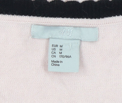 Womens UK Size 12 H&M Pink Cardigan Jumper