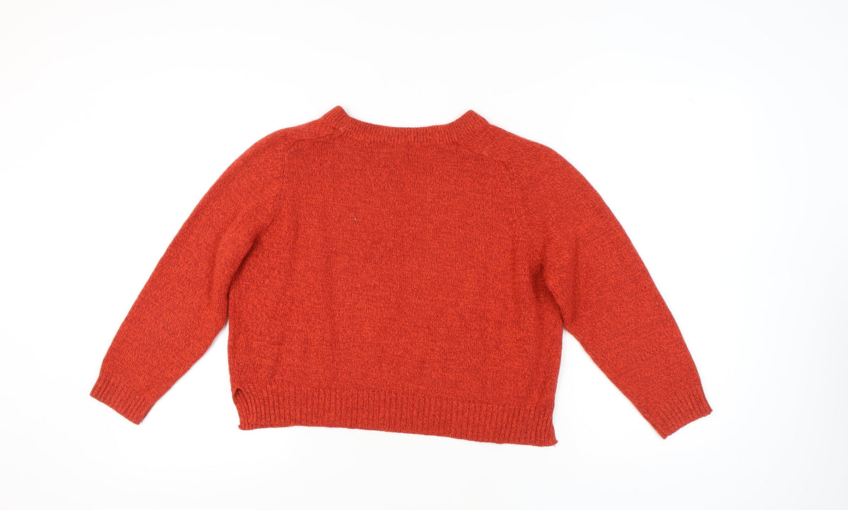 Womens UK Size 14 H&M Red Pullover Jumper