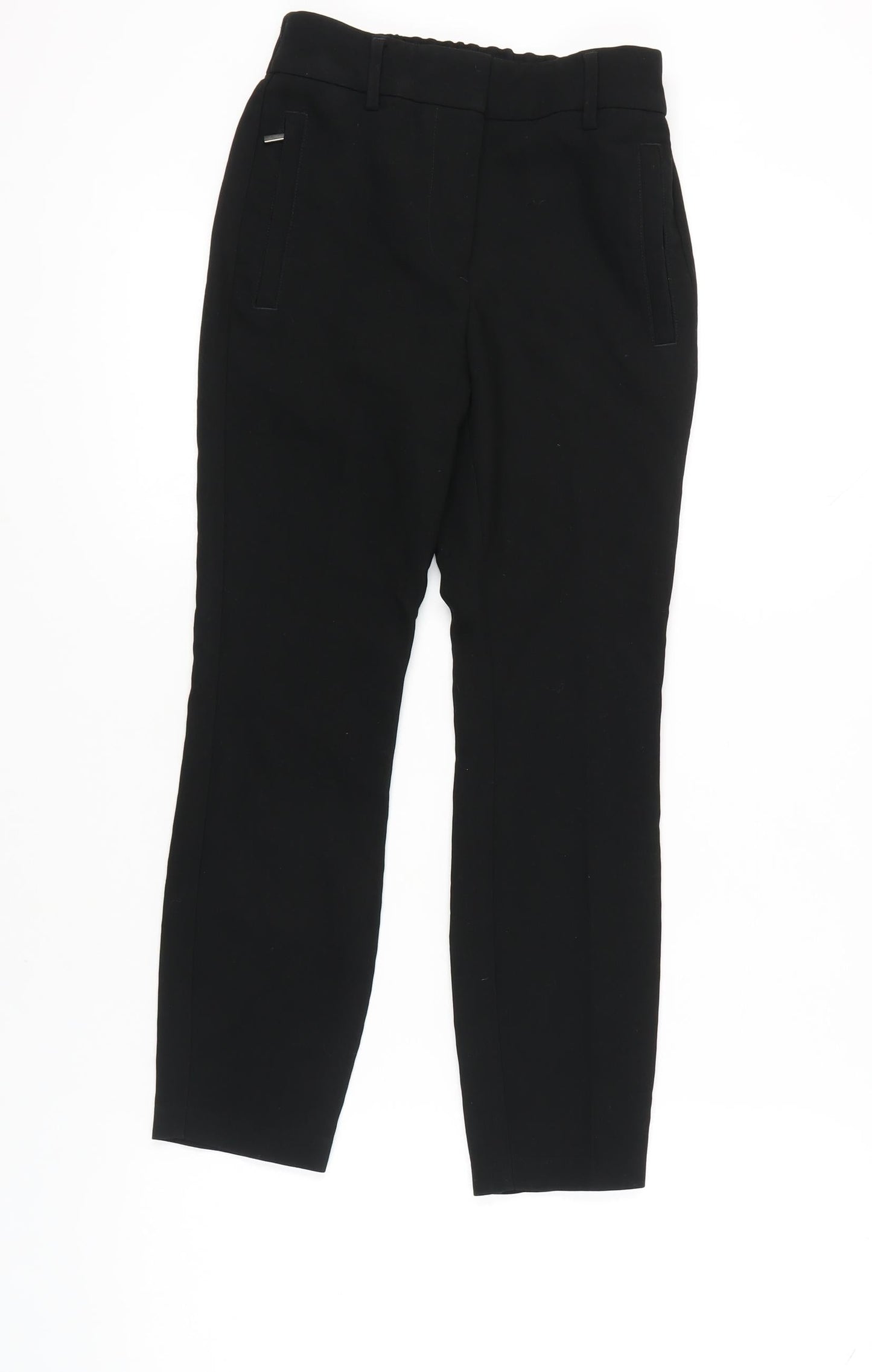 Womens UK Size 6 NEXT Slim Fit Ankle Black Trousers