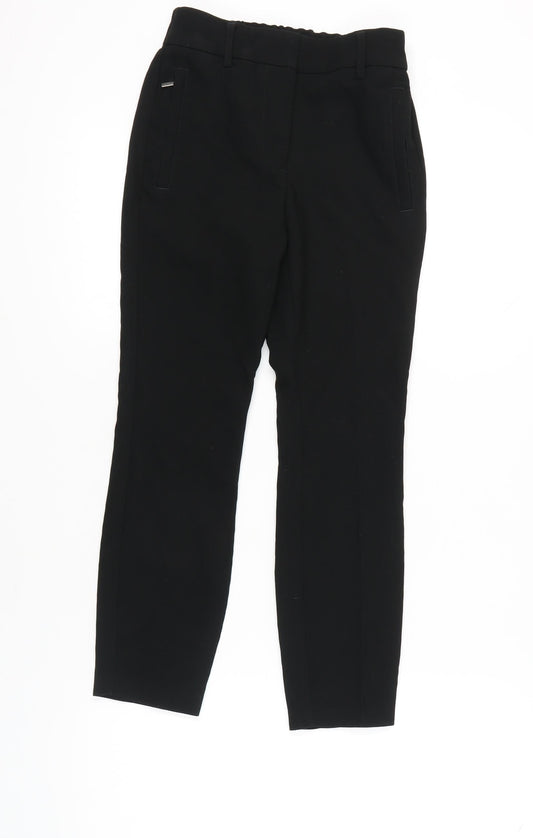 Womens UK Size 6 NEXT Slim Fit Ankle Black Trousers