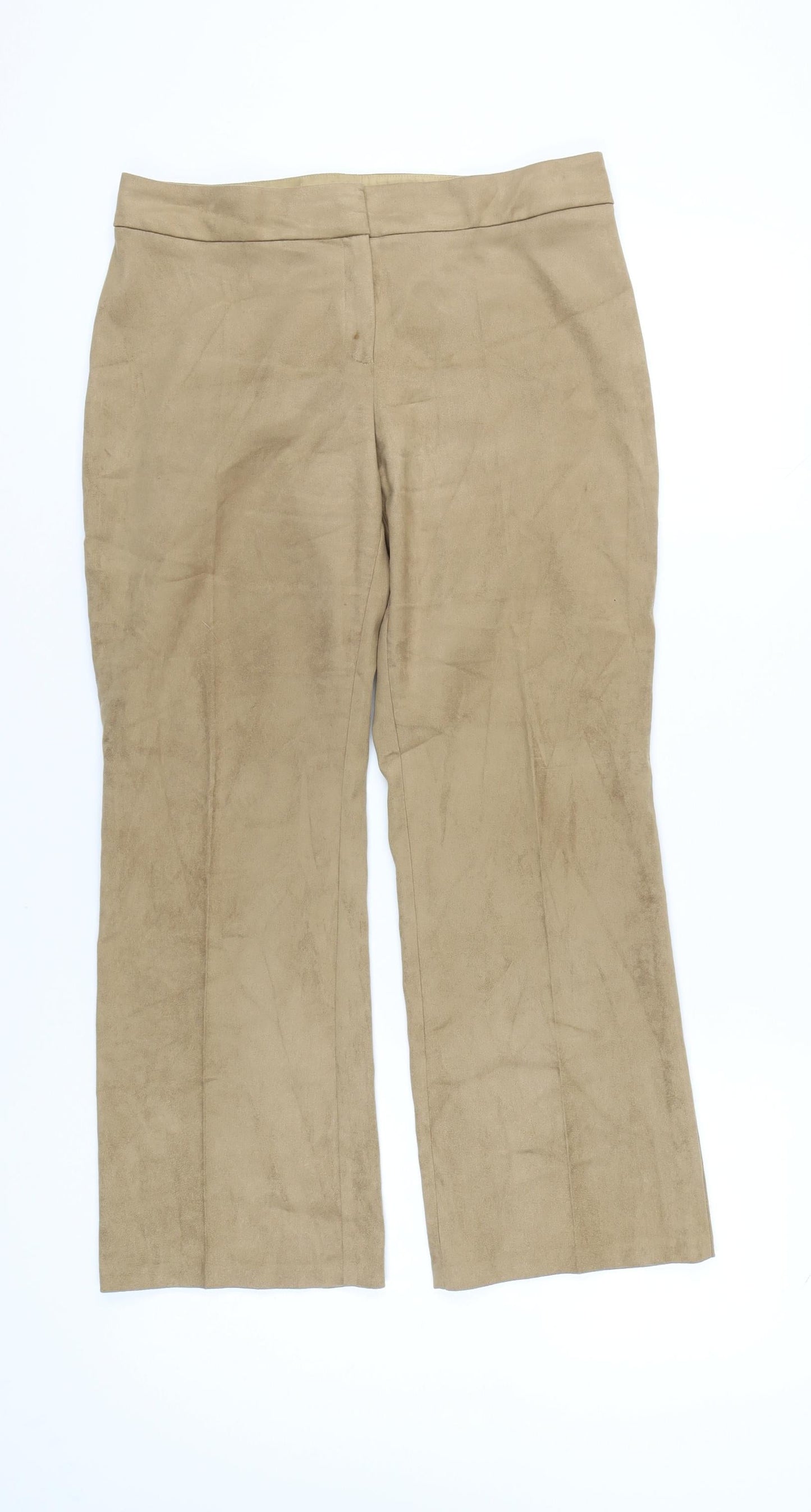 Womens UK Size 12 Marks and Spencer   Beige Trousers