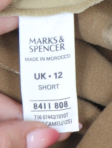 Womens UK Size 12 Marks and Spencer   Beige Trousers