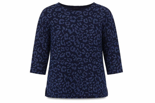 Front view of Marks & Spencer Women’s Blue Animal Print Blouse