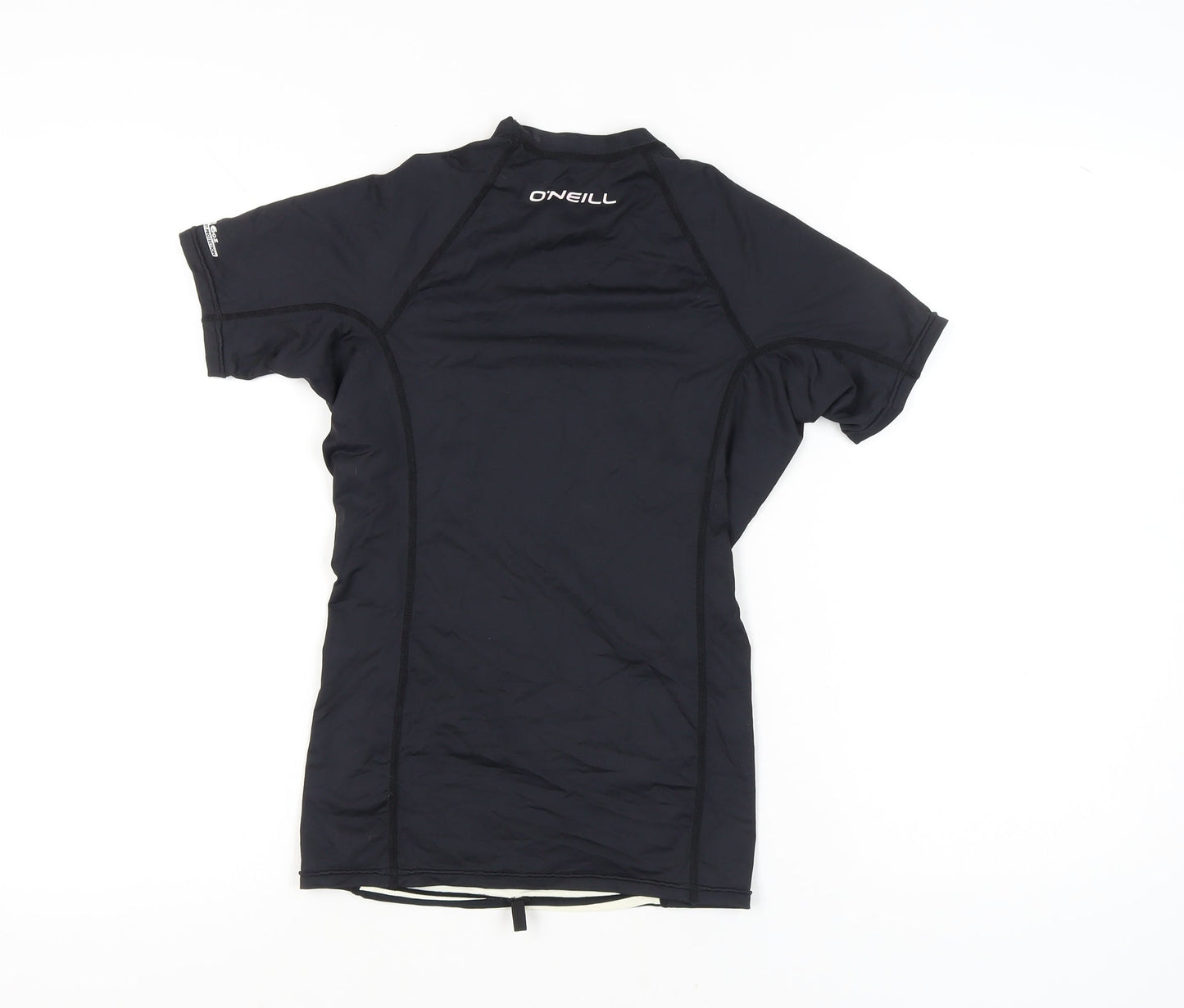 O'Neill Women's Black Striped T-Shirt Size 12
