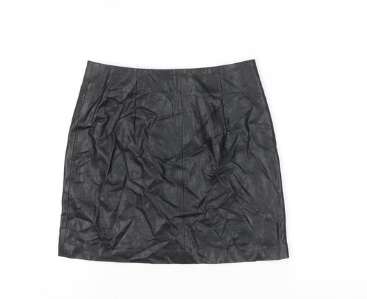 New Look Women's Black Pencil Skirt Size 8 with Zip