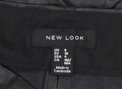 New Look Women's Black Pencil Skirt Size 8 with Zip