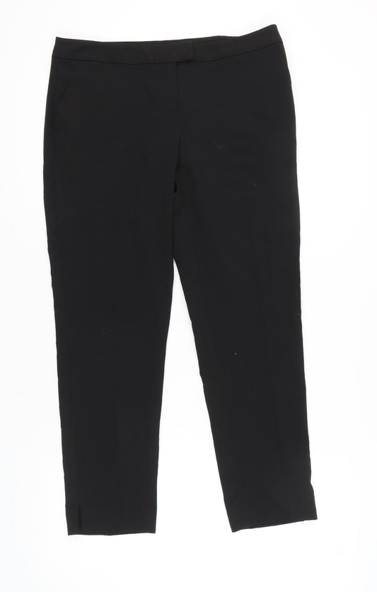 La Redoute Women's Black Straight Trousers, Size 14
