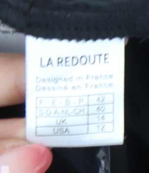 Womens UK Size 14 La Redoute Regular Fit Business Formal Black Trousers