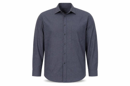 Nicole Miller Men's Blue Check Button-Up Shirt 17.5