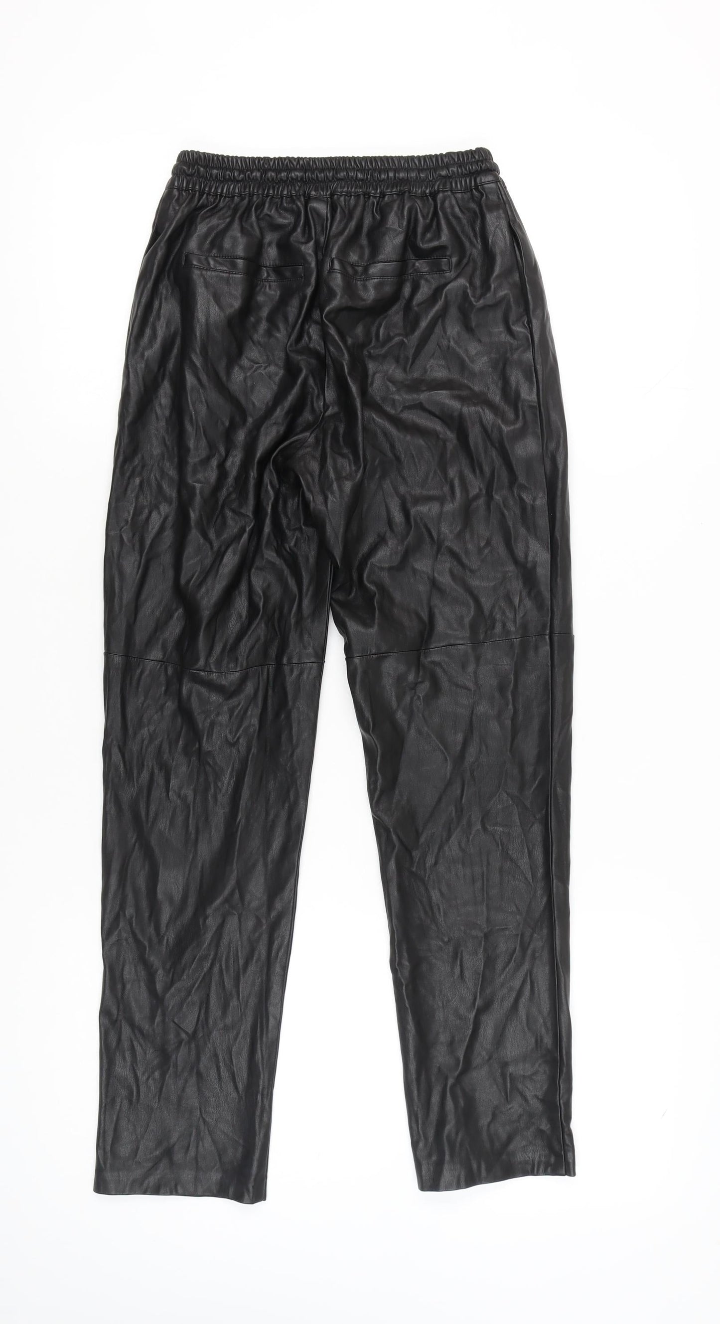 Womens UK Size XS MNG Regular Fit Jogger Black Trousers