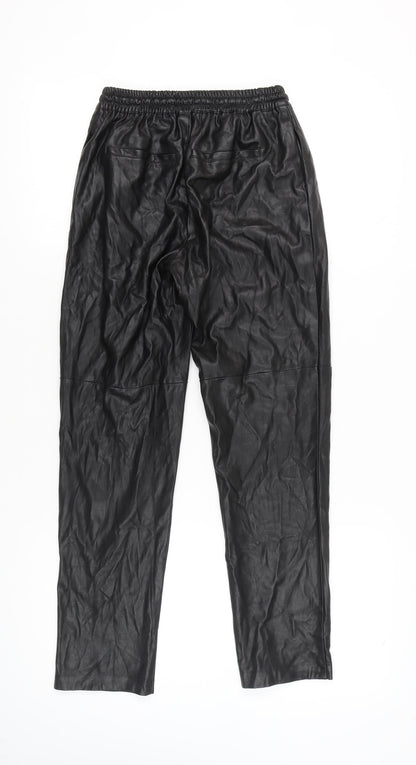 Womens UK Size XS MNG Regular Fit Jogger Black Trousers