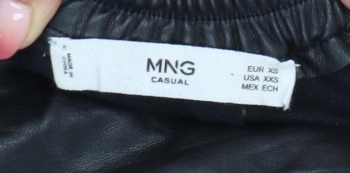 Womens UK Size XS MNG Regular Fit Jogger Black Trousers