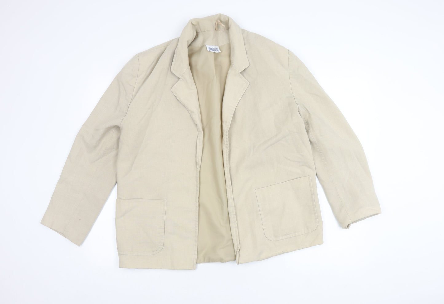 Peggy Page Women's Beige Blazer Jacket UK 16