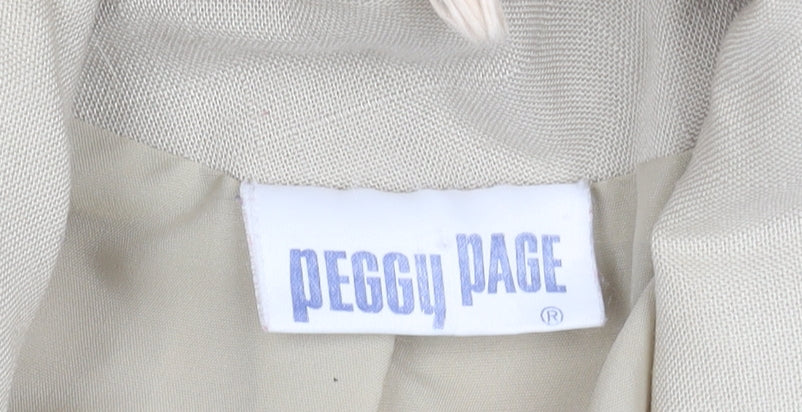 Peggy Page Women's Beige Blazer Jacket UK 16